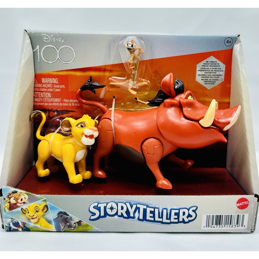 Disney 100 years Storytellers LION KING Action Figure In & Out 3-Pack New